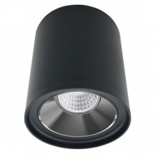 Σποτ Στρογγυλό Οροφής Σταθερό με ντουί GU10 Πλαστικό σε Μαύρο 6539